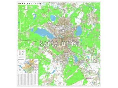 Карта г. Екатеринбург 1:20 000 (в границах ЕКАД)