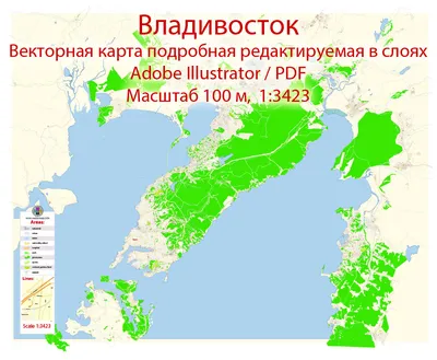 Владивосток векторная карта подробная редактируемая в слоях Adobe  Illustrator : r/CityMapDesign