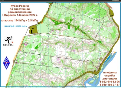 Карта Кубок РФ ARDF, район - Воронеж, из архива карт спортивного  ориентирования Вячеслав Осипов
