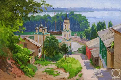 Речка Воронеж» картина Чернова Дениса маслом на холсте — купить на ArtNow.ru