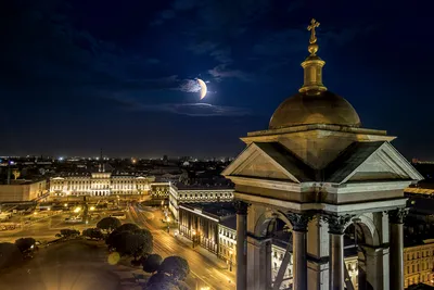 Панорама ночной акватории Невы. Фото Петербурга. Фото Санкт-Петербурга и  пригородов