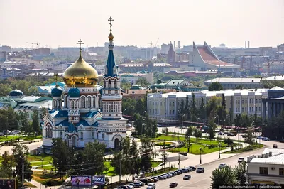 Омск с высоты птичьего полета | Пикабу