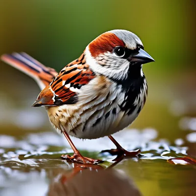 Полевой воробей (Passer montanus) Tree Sparrow - Воробьиные (Passeridae) -  Воробьеобразные Passeriformes - Классификатор птиц Таганрога и  Неклиновского района - Птицы Ростовской обл.В основе-Птицы  Таганрога/Некл.р-на