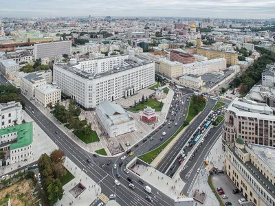 Москва с высоты полета дрона