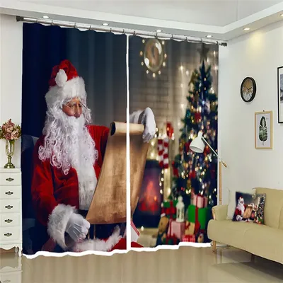 Customizable 3D Amazon Com Blackout Curtains With Happy New Year Christmas  Theme Pattern For Living Room And Bedroom From Xuol, $36.25 | DHgate.Com