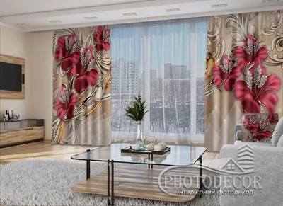 3D - Фото Шторы и тюль PHOTODECOR \"Красные цветы и стразы\" – фото, отзывы,  характеристики в интернет-магазине ROZETKA от продавца: DecoDen | Купить в  Украине: Киеве, Харькове, Днепре, Одессе, Запорожье, Львове