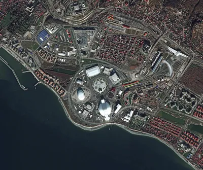 Олимпийский Сочи - фотография из Космоса