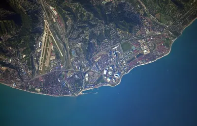 Олимпийские объекты Сочи сфотографировали из космоса