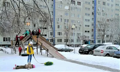 Вечерний Тольятти зимой с высоты. Декабрь 2018. Часть 2 - Комсомольский и  Центральный район.