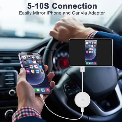 Адаптер для автомобильного зеркала iPhone CarPlay, проводной USB-ключ Apple  CarPlay с кабелем PD для преобразования экрана iPhone в Автомобильный  дисплей | AliExpress