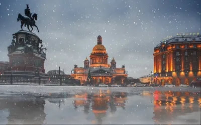 Первый зимний вечер в Санкт-Петербурге. Фотограф Сергей Рехов