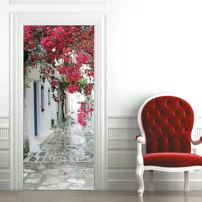 Фотообои на двери HARMONY Decor HDD-072 Цветущая аллея в парке, 97 х 202  см, самоклеющиеся - купить по выгодной цене в интернет-магазине OZON  (266424177)