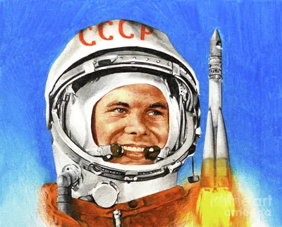 Gagarin - the First Man in Space Stock Illustration - Illustration of  journey, orbit: 214542005