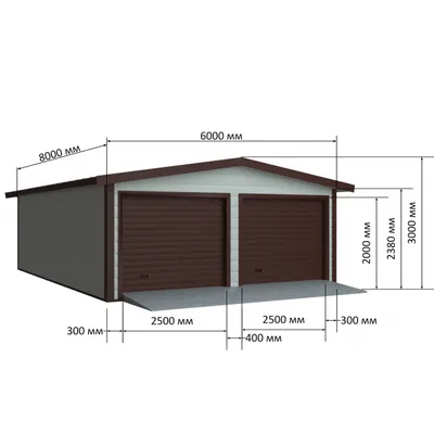 Гараж Шиллер 6,7 х 8,5 м - проект и цена строительства