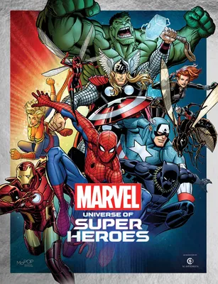 Marvel Heroes Comic - Spider-man, Captain America, Hulk, Fantastic 4,  Thing, Thor, Wolverine, Ironman, Ghost Rider Wall Decal - Amazon.com