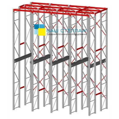 СТЕЛЛАЖИ НАБИВНЫЕ от 1000 грн м/п | Купить Глубинные стеллажи для склада по  цене производителя | ИПРИС-ПРОФИЛЬ