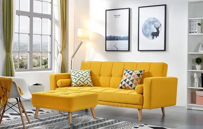 Яркая мебель в интерьере гостиной – советы и обзоры от специалистов