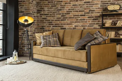 Горчичный диван в интерьере | Смотреть 70 идеи на фото бесплатно