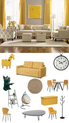Горчичный цвет в интерьере: особенности сочетаний | Дизайн и мебель | Дзен