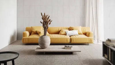 Парадные гостиные с горчичным диваном – 135 лучших фото-идей дизайна  интерьера зала | Houzz Россия