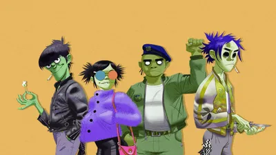 Обои Gorillaz для телефона и на рабочий стол iPhone 7