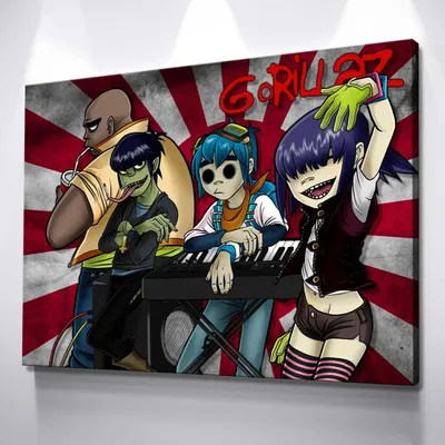 Купить Картина Gorillaz - 2D | RedPandaShop.