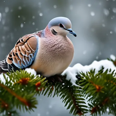 Горлица птица Дикий голубь Горлица кольчатая 🕊🐦 | Горлица, Дикие, Черные  кольца