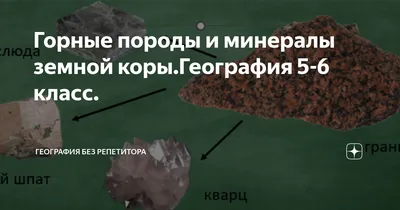 Горные породы и минералы земной коры.География 5-6 класс. | География без  репетитора | Дзен