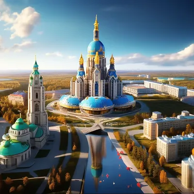 Город Саранск и футбольный стадион \"Мордовия Арена\"_Russian.news.cn