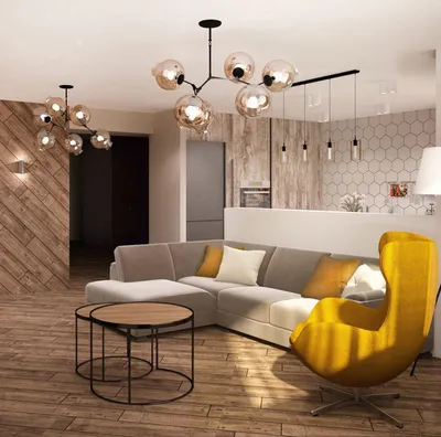 Дизайн интерьера квартиры-студии 37 кв.м. в ЖК NOW | Современный стиль с  элементами Ар-Деко