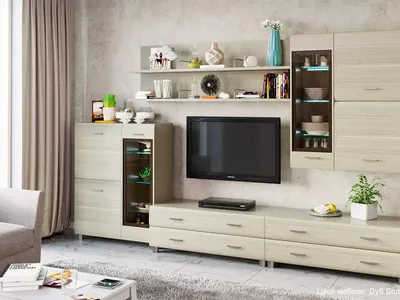 Гостиная Камелия-4 - Дуб Беленый Лером ✓ каталог 21 год