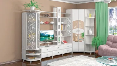 Palermo гостиная 1 белый — купить по цене 85 013 ₽ в интернет-магазине  мебели Roomika