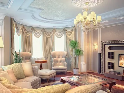 Колонны в интерьере гостиной - 45 фото
