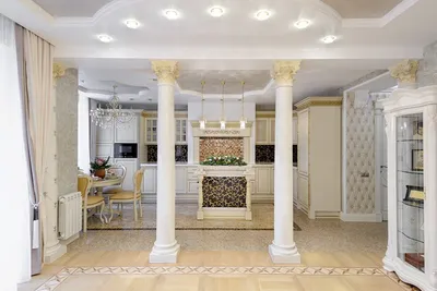 Колонны в интерьере гостиной - Luxury Antonovich Design