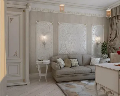 Декор стен гипсовой лепниной в квартире молодой девушки | ARATTA