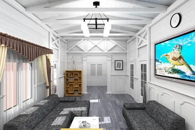 Дизайн гостиной в доме — Мебель23.ру
