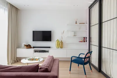 Дизайн кухни-гостиной в светлых тонах минимализм - Проект дома