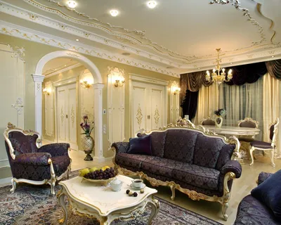 Гостиная барокко - 70 фото лучших идей и новинок дизайна барокко в гостиной