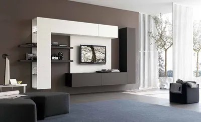 Гостиная в стиле Хай-тек | Living room wall units, Tv unit furniture  design, Living room tv unit