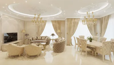 Гостиная в стиле новая классика, Алматы - Luxury Antonovich Design