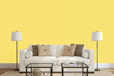 Желтый цвет в интерьере | Сочетание оттенков желтого с палитрой цветов в  интерьере комнаты
