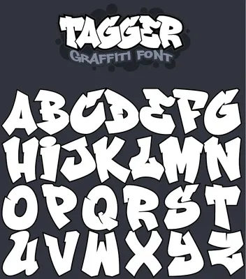 Graffiti Font Alphabet 12179588 Vector Art at Vecteezy