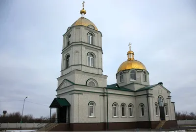 Церковь Казанской иконы Божией Матери, Грязи (Грязинский район),  фотография. общий вид в ландшафте