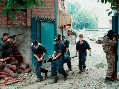 Grozny, Russia besieged by the Russian army in August, 1996. News Photo -  Getty Images