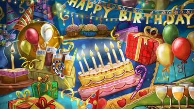 Торт с Happy Birthday обои для рабочего стола, картинки Торт с Happy  Birthday, фотографии Торт с Happy Birthday, фото Торт с Happy Birthday  скачать бесплатно | FreeOboi.Ru