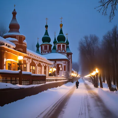 Вечерний Ярославль зимой» — создано в Шедевруме