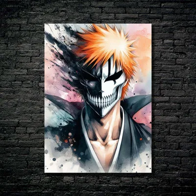 Обои ulquiorra schiffer, парни, пустой, kurosaki ichigo, art, маска,  синигами на рабочий стол