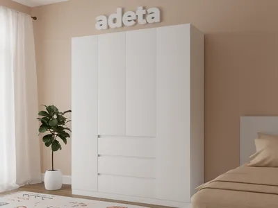 Распашной шкаф Мальм 315 white ИКЕА (IKEA) по цене 25 700 ₽ руб. - купить  от производителя в Москве ADETA