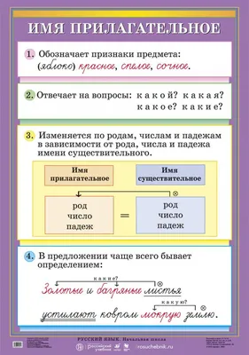 Прилагательное как часть речи. Вопросы и признаки прилагательного