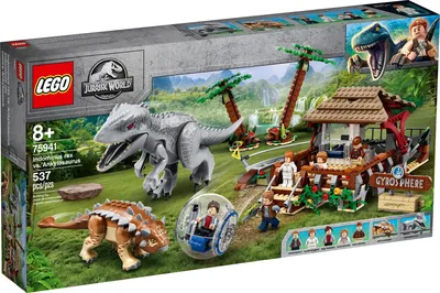 LEGO Jurassic World Индоминус-рекс против анкилозавра 75941 купить в Москве  | Доставка по России.